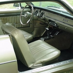 1967 Cougar Decor interior in Ivy Gold